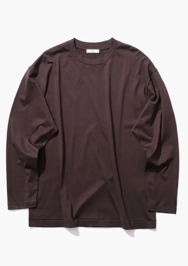 Aton - Oversized Longsleeve T-Shirt burgundy