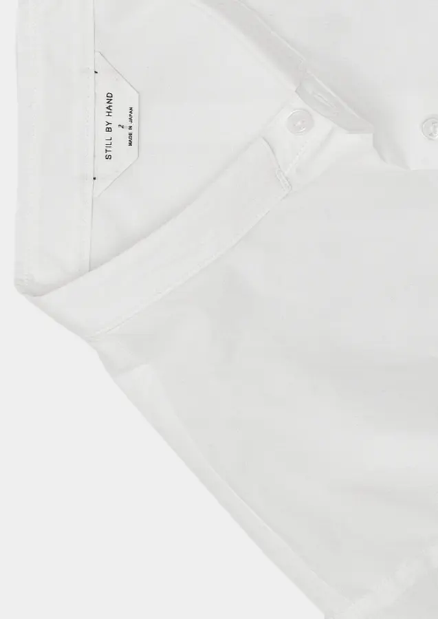 Still by Hand - Narrow Collar Shirt white