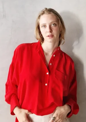 Claudia Bertini - Shirt Mercato Silk red