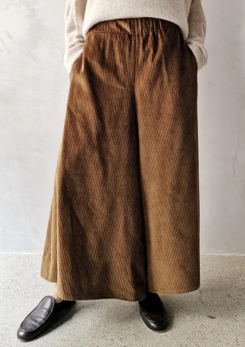 Dusan - Gaucho Pants Cord toffee