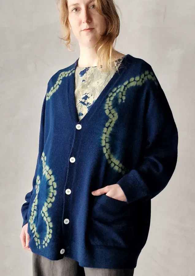 Suzusan - Wide Cardigan Cloud azul