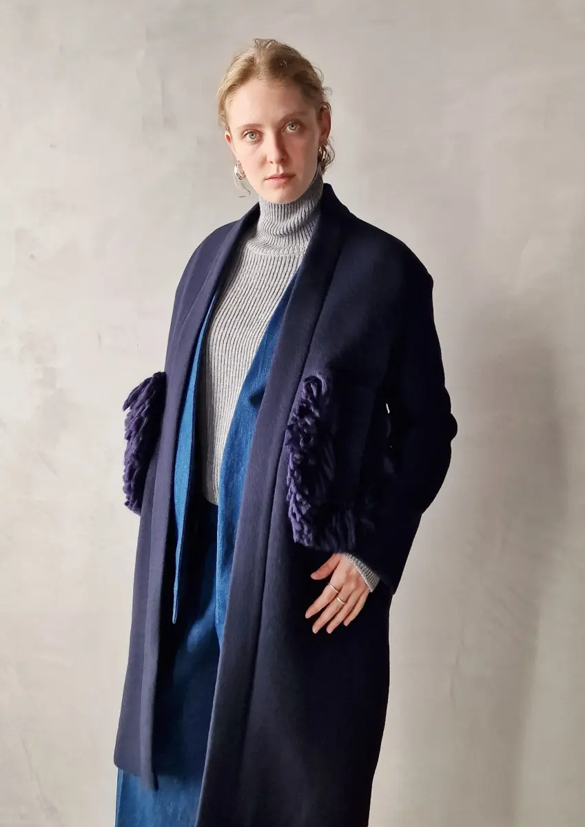 Claudia Bertini - Coat Pocket Plus navy