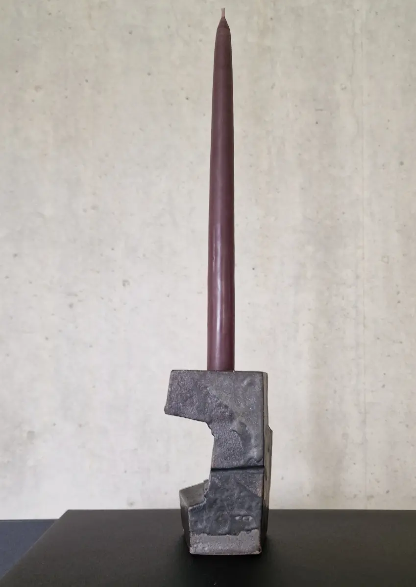 kiner ceramics - Chandelier Simple noir irisé