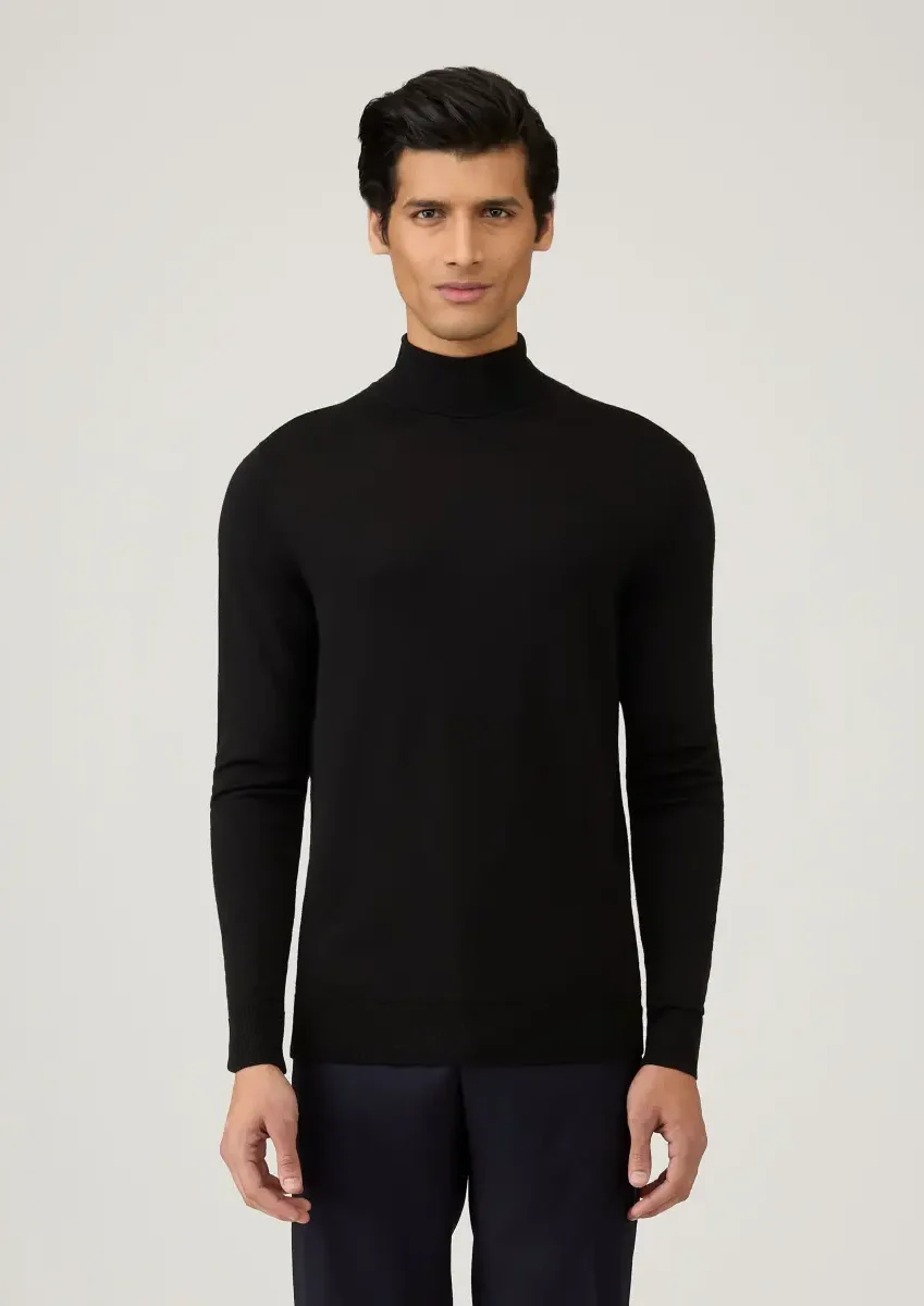 Sunspel - Rollneck Sweater black