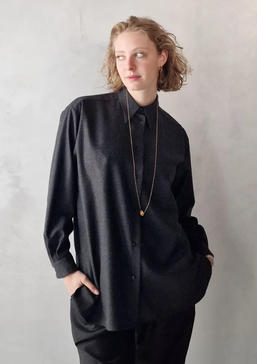 Dusan - Flannel Shirt charcoal