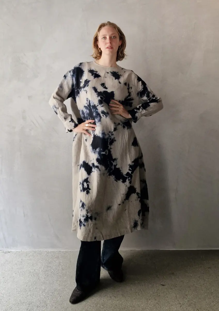Suzusan - Wide Dress black/greige