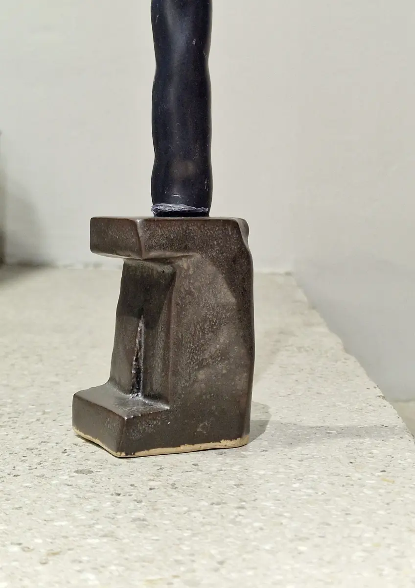 kiner ceramics - Chandelier Simple Mini 1 noir marron