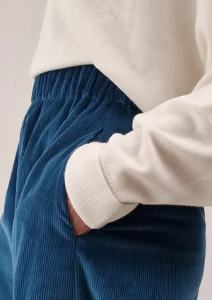 Dusan - Gaucho Pants Corduroy petrol