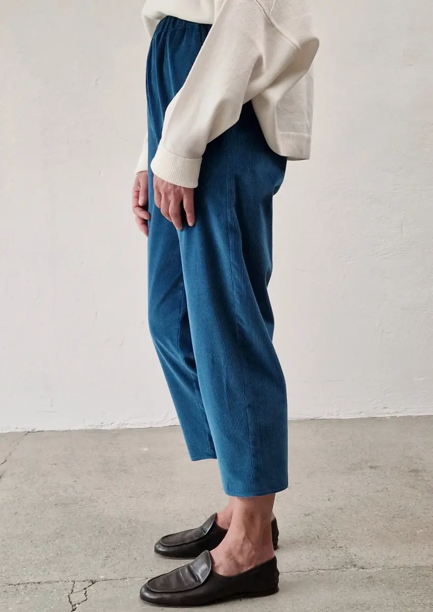 Dusan - Carrot Pants Corduroy petrol