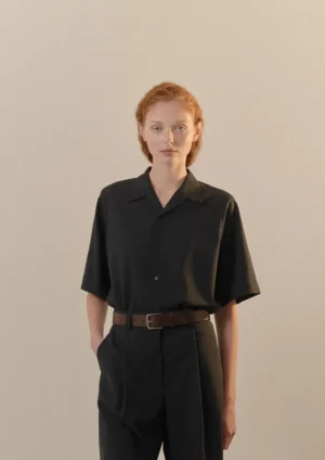 Casa Vayu - Open Collar Shirt black