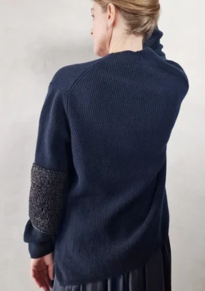 Claudia Bertini - V-Neck Sweater LAB navy