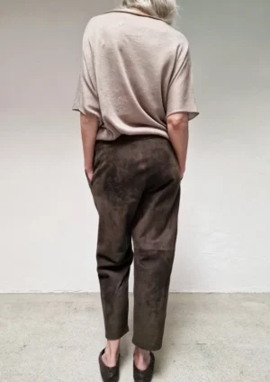 Dusan - Carrot Pants Suede grey