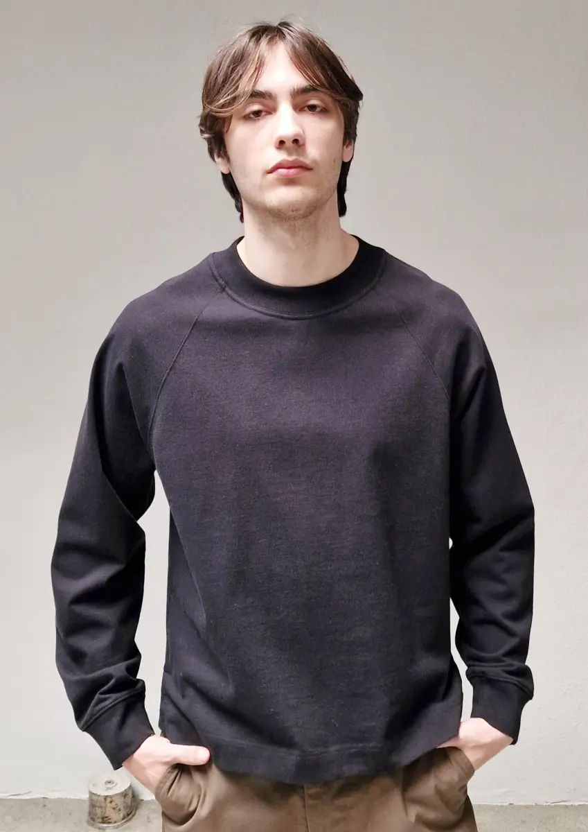 Margaret Howell - MHL Mock Neck T-Shirt black