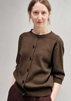 Margaret Howell - Short Sleeve Cardigan olive