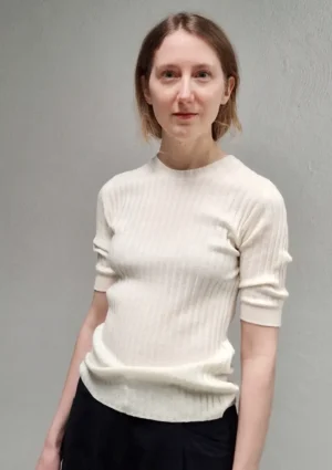 Margaret Howell - Ribbed T-Shirt ecru