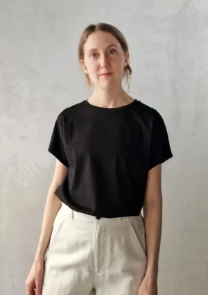 Aton - Cap Sleeve T-Shirt black