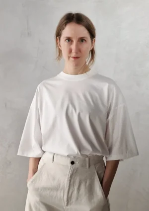 Aton - Wide Sleeve T-Shirt white