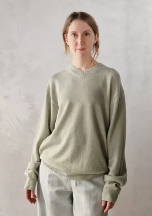 Aton - V-Neck Sweater mint green
