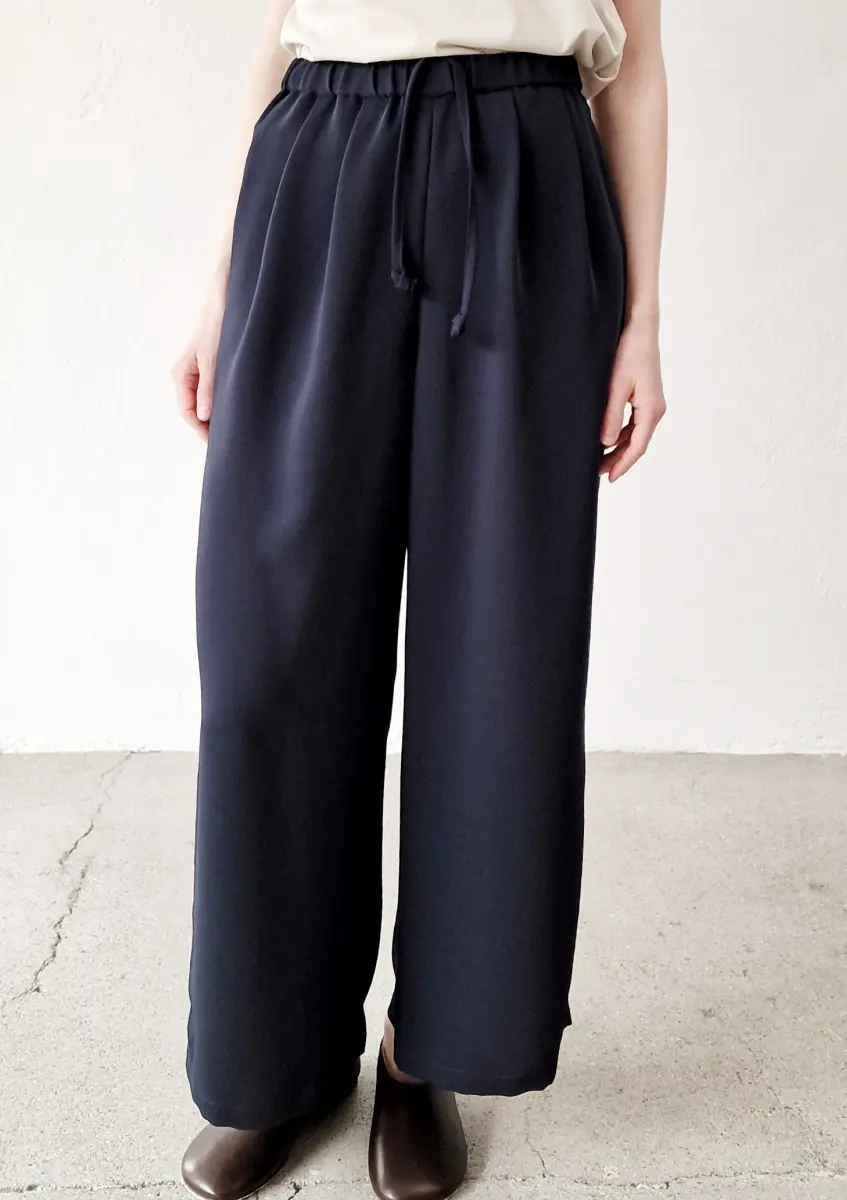 Graphpaper - Satin Wide Pants navy