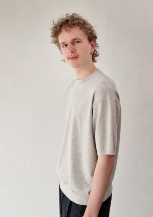 Aton - Half Sleeve Sweater grey