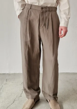 Aton - Loose Fit Pants beige