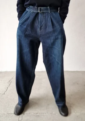 Graphpaper - Belted Denim Pants dark fade