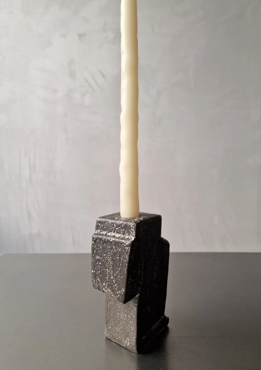 kiner ceramics - Chandelier Simple 1 noir blanc