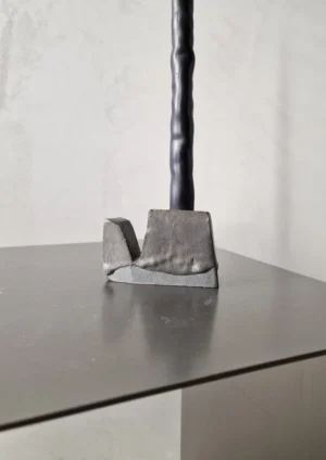 kiner ceramics - Chandelier Simple Mini 4 noir irisé