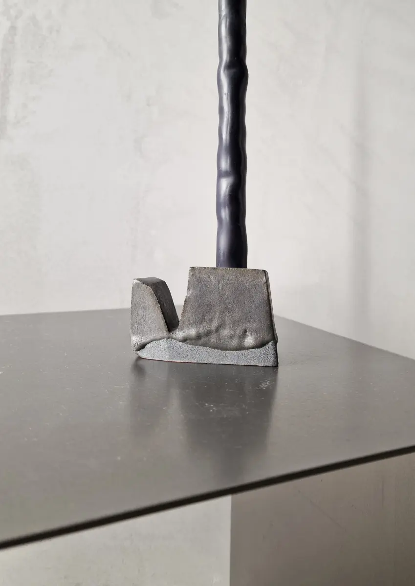 kiner ceramics - Chandelier Simple Mini 4 noir irisé