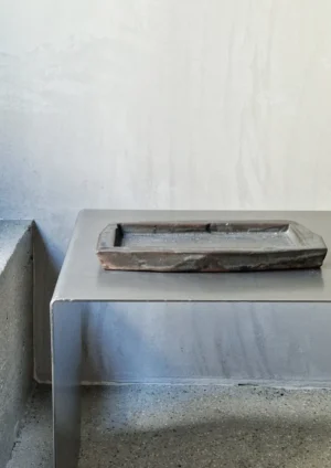 kiner ceramics - Container Rectangle noir irisé