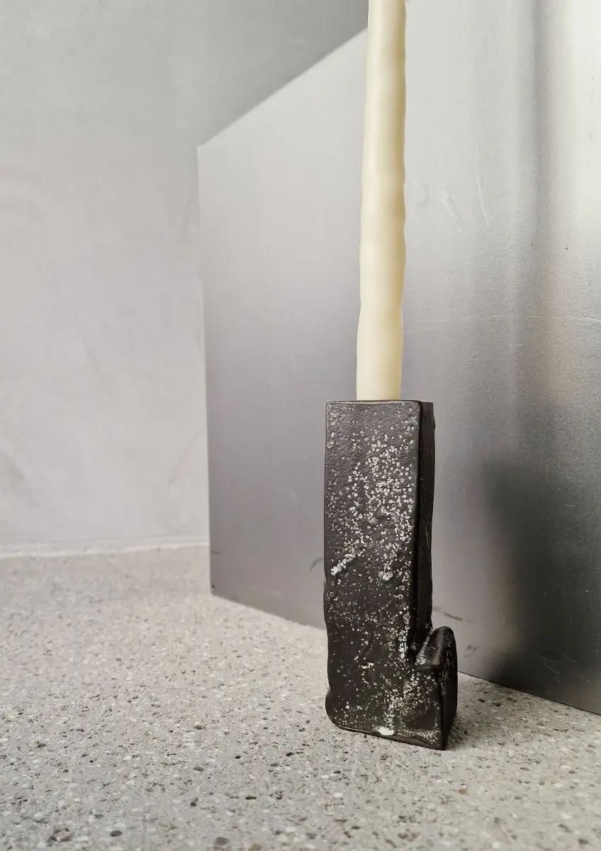 kiner ceramics - Chandelier Simple 3 noir blanc