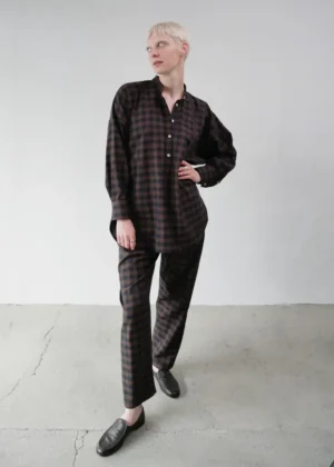 Claudia Bertini - Shirt Lungo Mercato checks + Pants Mercato checks