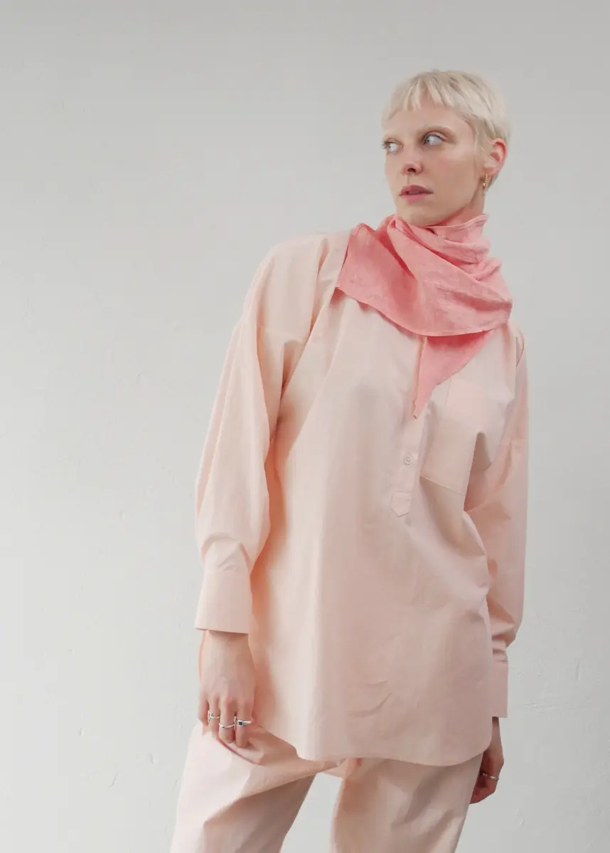Claudia Bertini - Shirt Lungo Mercato rosa + Triangolo salmon