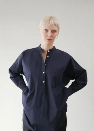 Claudia Bertini - Shirt Lungo Mercato navy