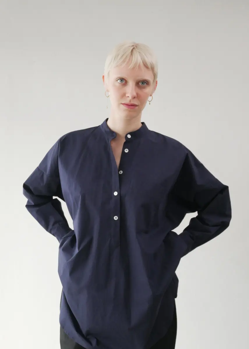 Claudia Bertini - Shirt Lungo Mercato navy