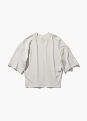 Aton - Smooth Wide T-Shirt warm white