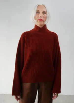 Dusan - Crossed Neck Sweater saffron