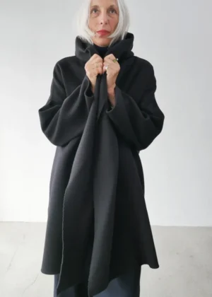 Dusan - Hooded Coat Cimosa black