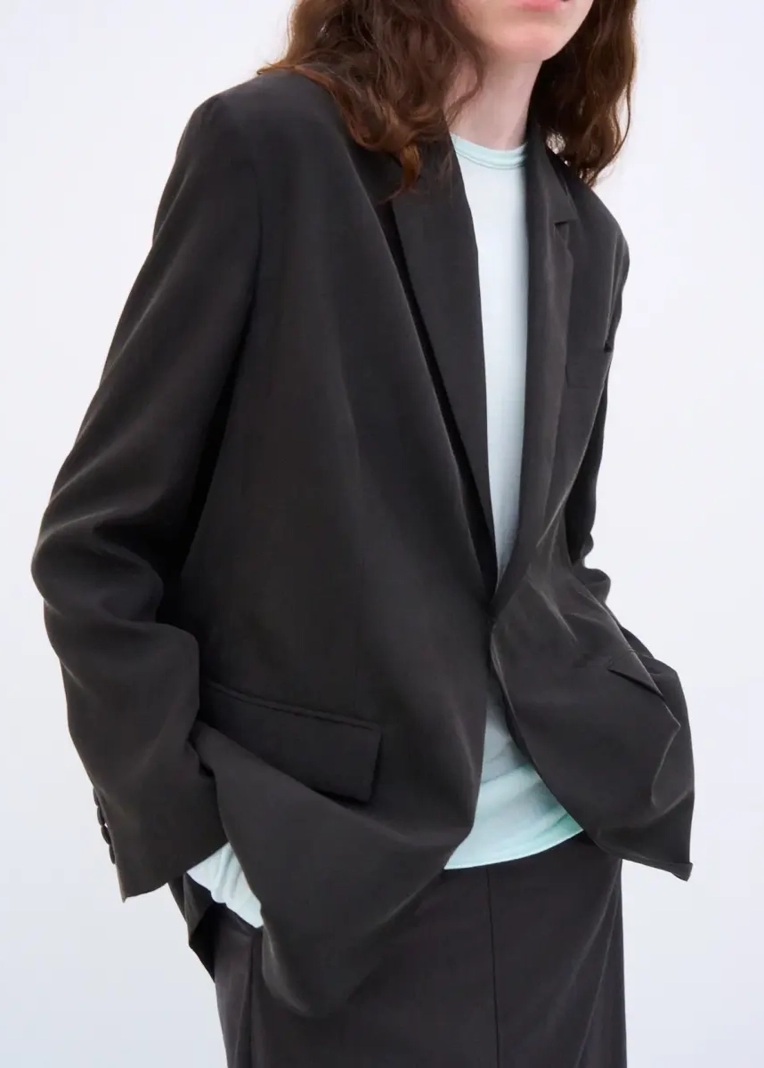 Aton - Tech Silk Jacket charcoal