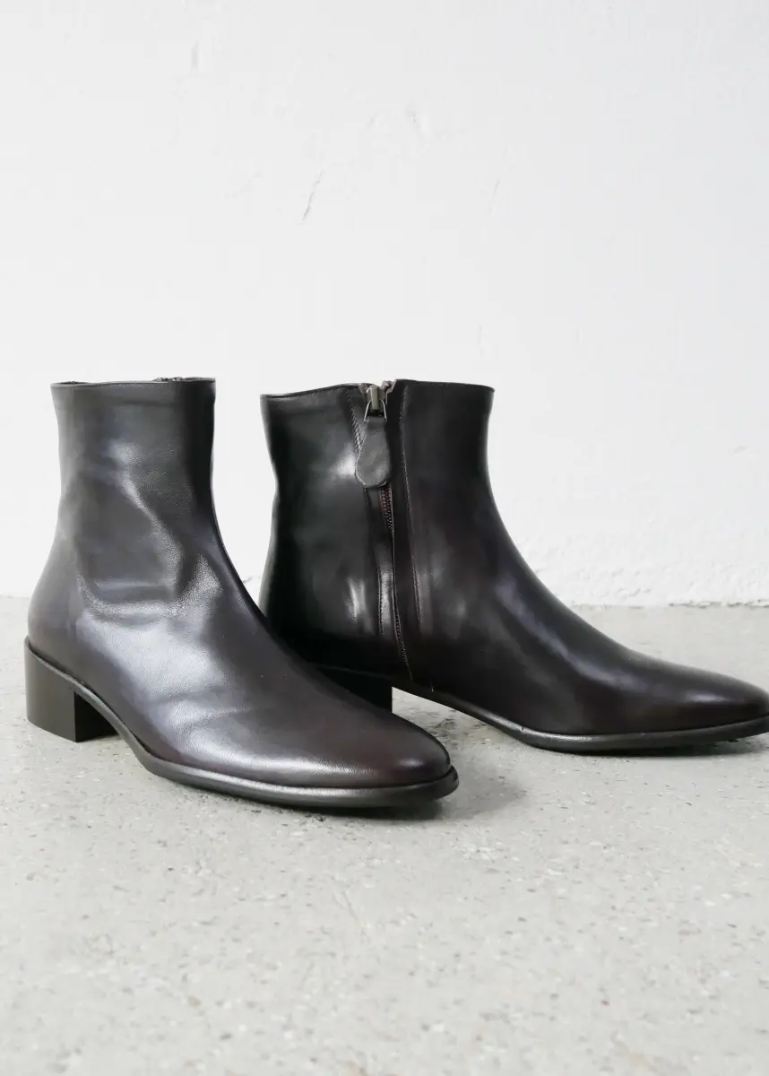 Dusan - Ankle Zip Boot fondente