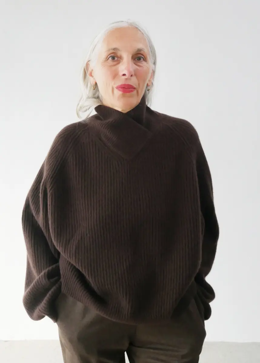 Dusan - Crossed Neck Sweater truffle