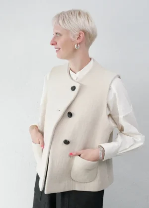 Claudia Bertini - Gilet Laura cream
