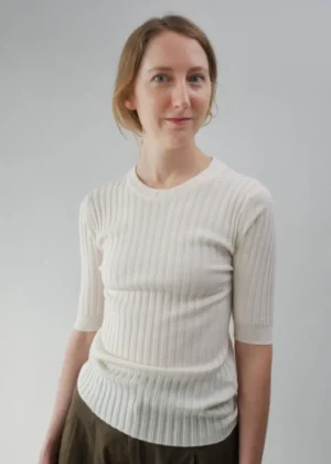 Margaret Howell - Ribbed T-Shirt ecru