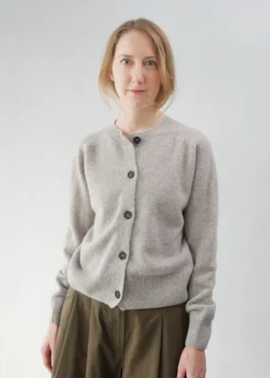 Margaret Howell - Crew Neck Cardigan natural