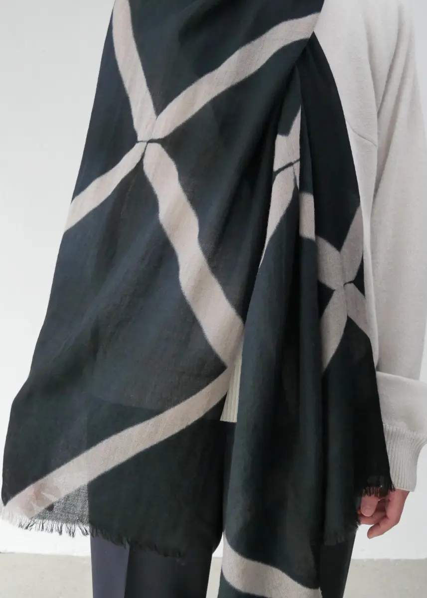 Suzusan - Scarf black/coffee