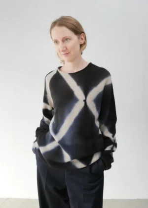 Suzusan - Long Sweater black/sand