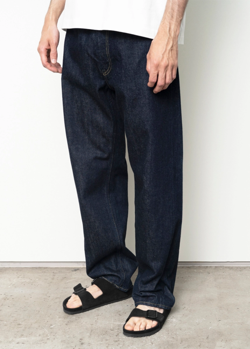 Still by Hand - Classic Denim Pants navy