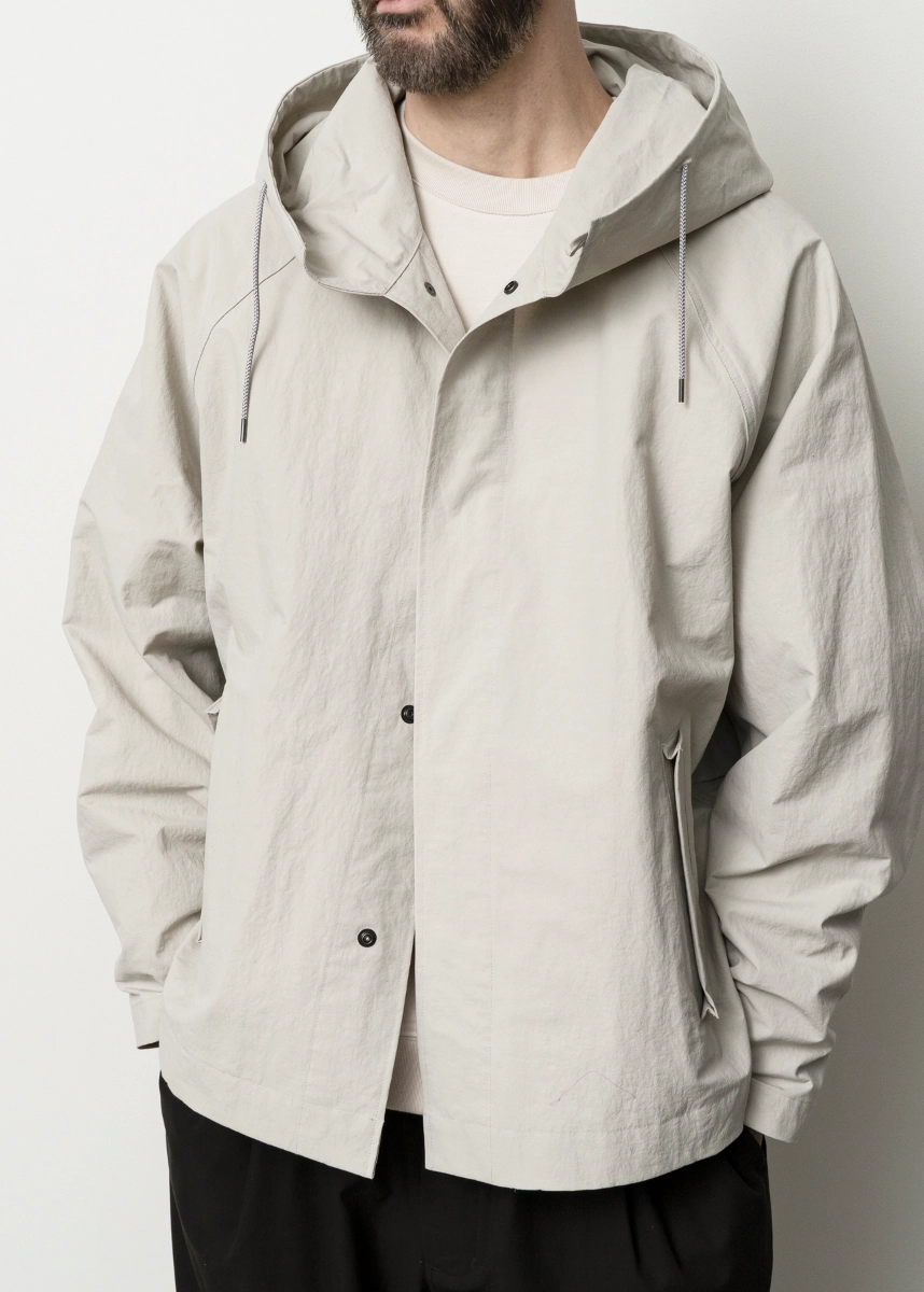 Still by Hand - Hooded Jacket taupe