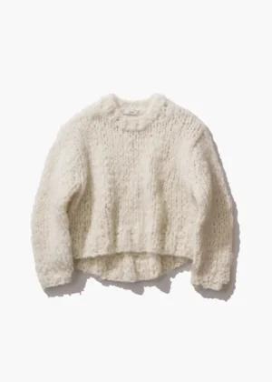 Aton - Hand Knit Sweater white