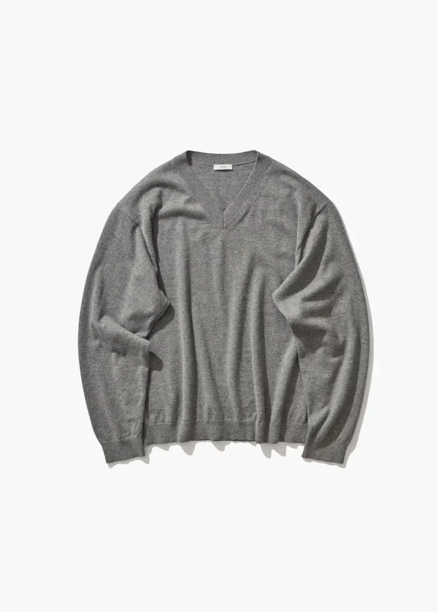 Aton - V-Neck Sweater grey